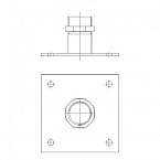 КРОНШТЕЙН НАПОЛЬНЫЙ GRUNDFOS Bottom fixation 2"; AISI 316 96115292